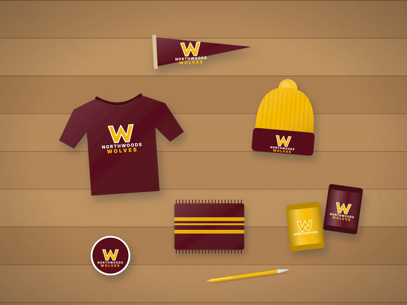 Game day and tailgate kit with branded tee, tote, notebook and more